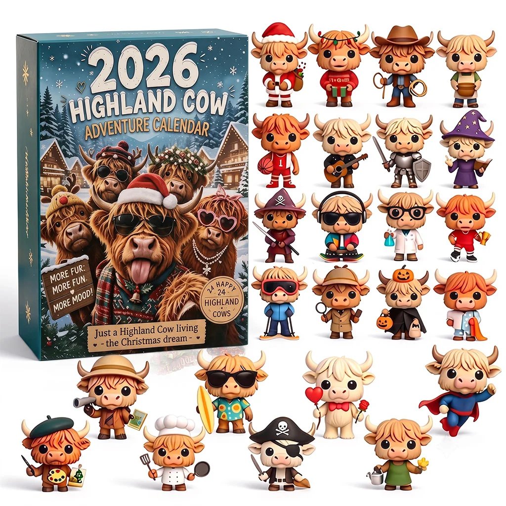 💥 LAST DAY 49% OFF -  🐮2026 Highland Cow Advent Calendar🎄