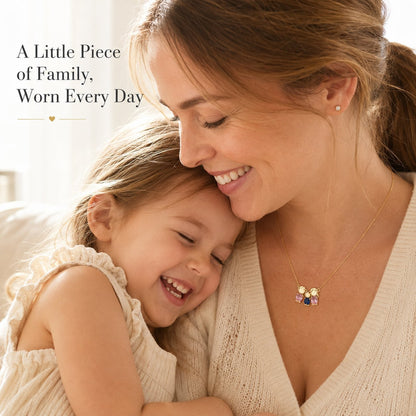 Custom Family Birthstone Necklace