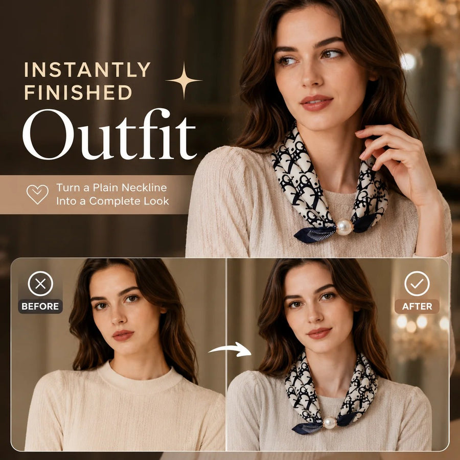 Pearl scarf casual styling