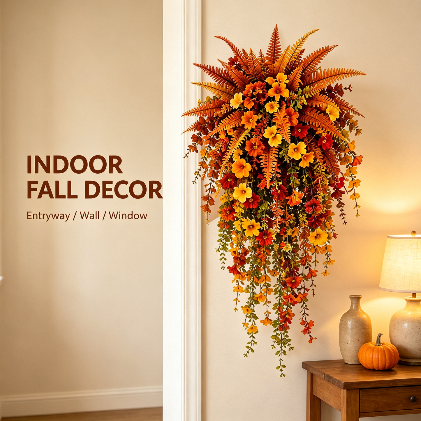 🍂60% OFF Artificial Autumn Harvest Swag Front Door & Farmhouse Porch Hanging Seasonal Decor