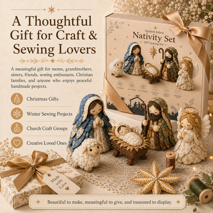 🔥LAST DAY 50% OFF -✨ DIY Patchwork Nativity Scene Sewing Kit