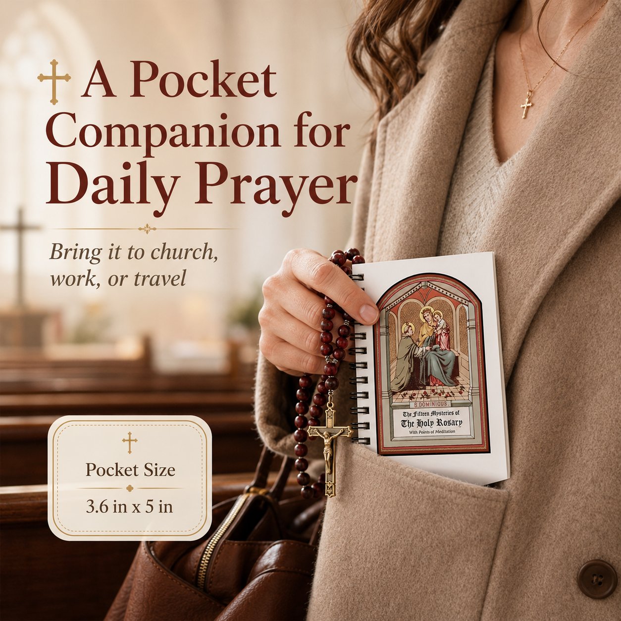 🔥LAST DAY 50% OFF - ✝️Pocket Size Rosary Meditation Book❤️The Rosary The Prayer That Saved My Life