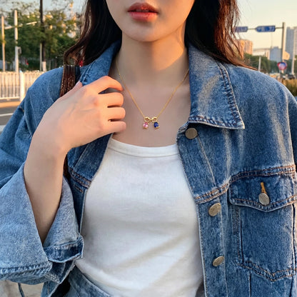 Custom Family Birthstone Necklace