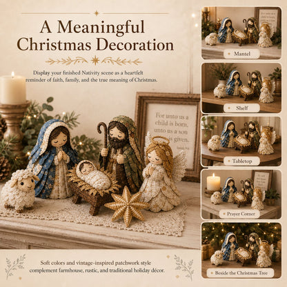 🔥LAST DAY 50% OFF -✨ DIY Patchwork Nativity Scene Sewing Kit