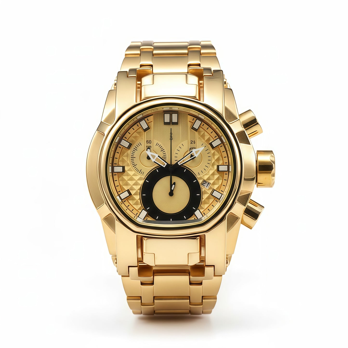 Men's Heavy-Duty Oversized Dial Gold Tactical ⚓ Adventure Watch - Built-in 🧭 Navigation Compass