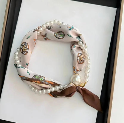 🏆25K+ SOLD 🔥2026 HOT SALE ✨ Effortless Glamour: Pop-On Pearl Necklace Scarf 🧣