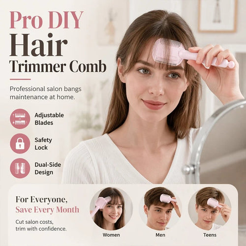 📢📢49% OFF !! Buy 2 Get 1 Free⏰DIY Hair Thinning Comb – Adjustable Blade & Beginner-Friendly Design