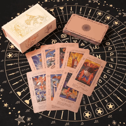 🔥LAST DAY 50% OFF - ✝️Pink Holographic Tarot Deck: Unlock Intuition with Ease and Beauty