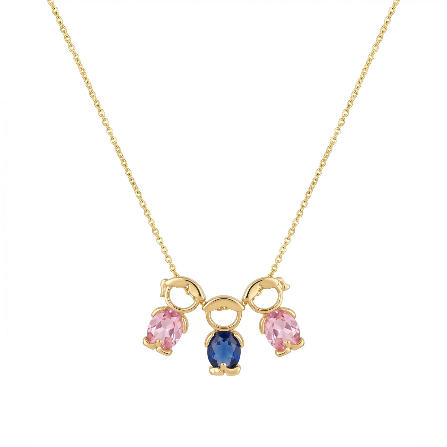 Custom Family Birthstone Necklace