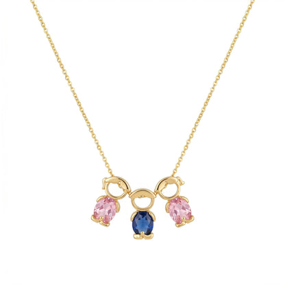Custom Family Birthstone Necklace