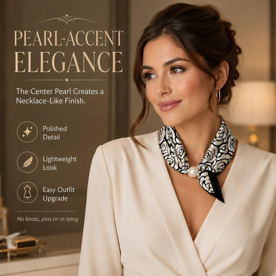 Pearl scarf evening styling