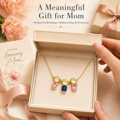 Custom Family Birthstone Necklace
