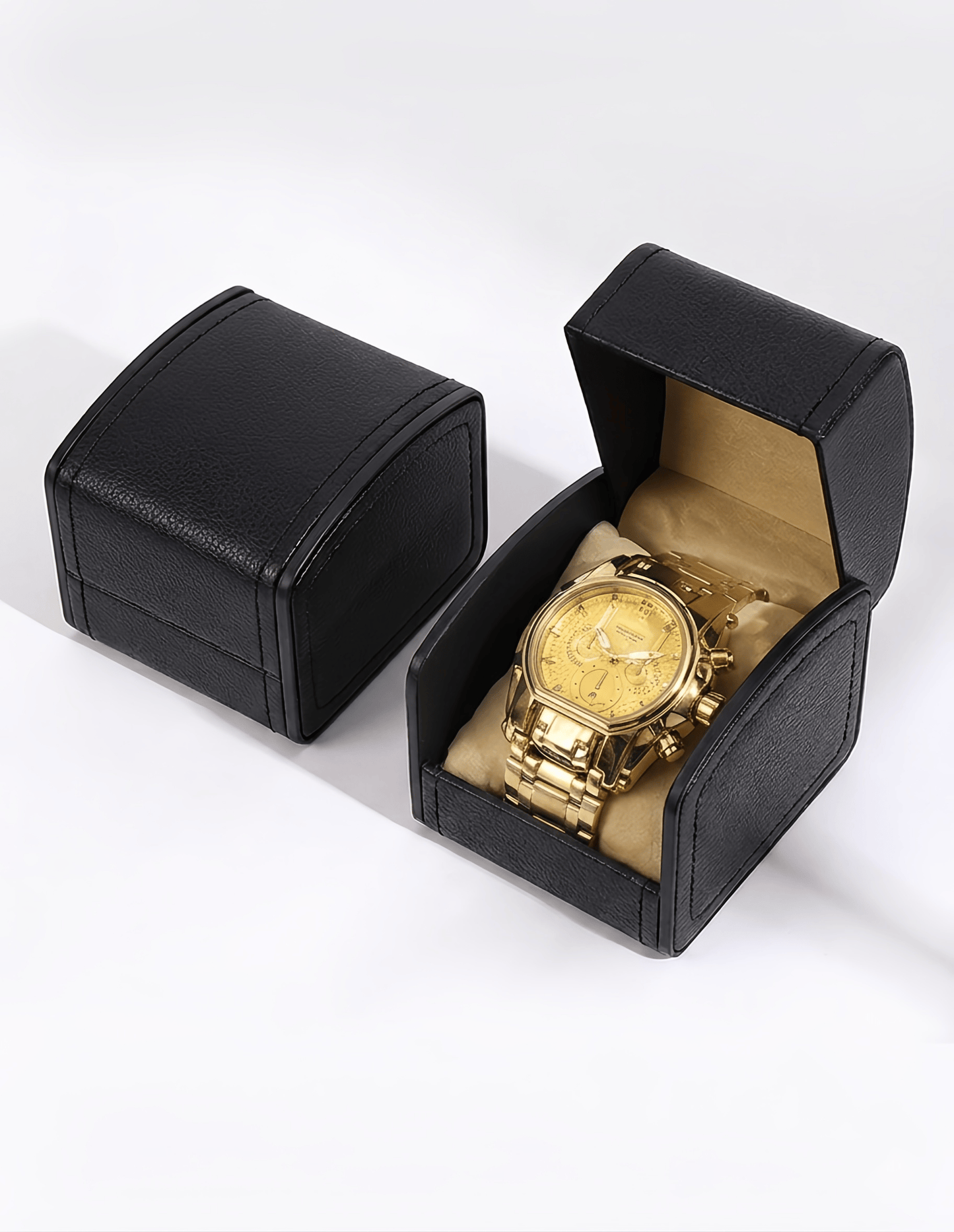 Men's Heavy-Duty Oversized Dial Gold Tactical ⚓ Adventure Watch - Built-in 🧭 Navigation Compass