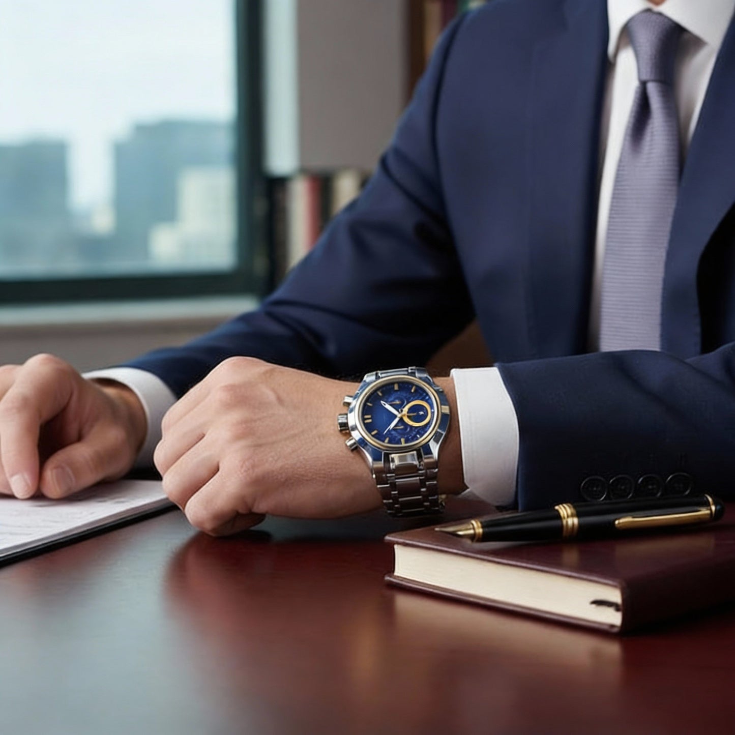 Men's Heavy-Duty Oversized Dial Gold Tactical ⚓ Adventure Watch - Built-in 🧭 Navigation Compass