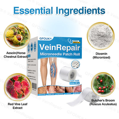 VeinRepair Microneedle Patch Roll⚡Instant Relief, Long-Term Results