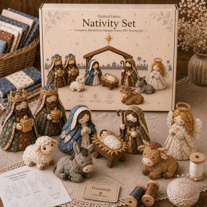 🔥LAST DAY 50% OFF -✨ DIY Patchwork Nativity Scene Sewing Kit