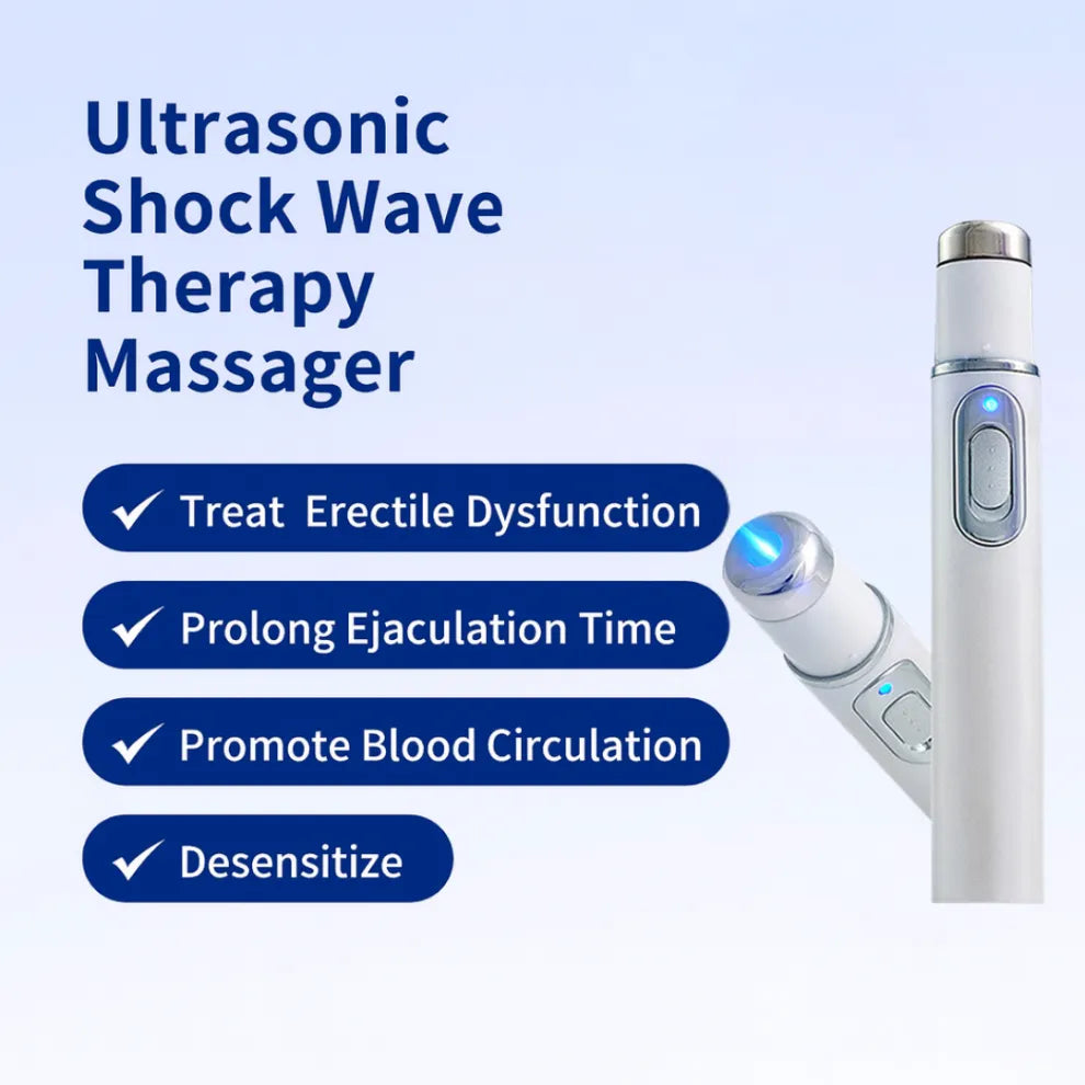 Ultrasonic Shock WaveTherapy Massager--Restore Circulation.Relieve Deep Pain.Rebuild Male Confidence.