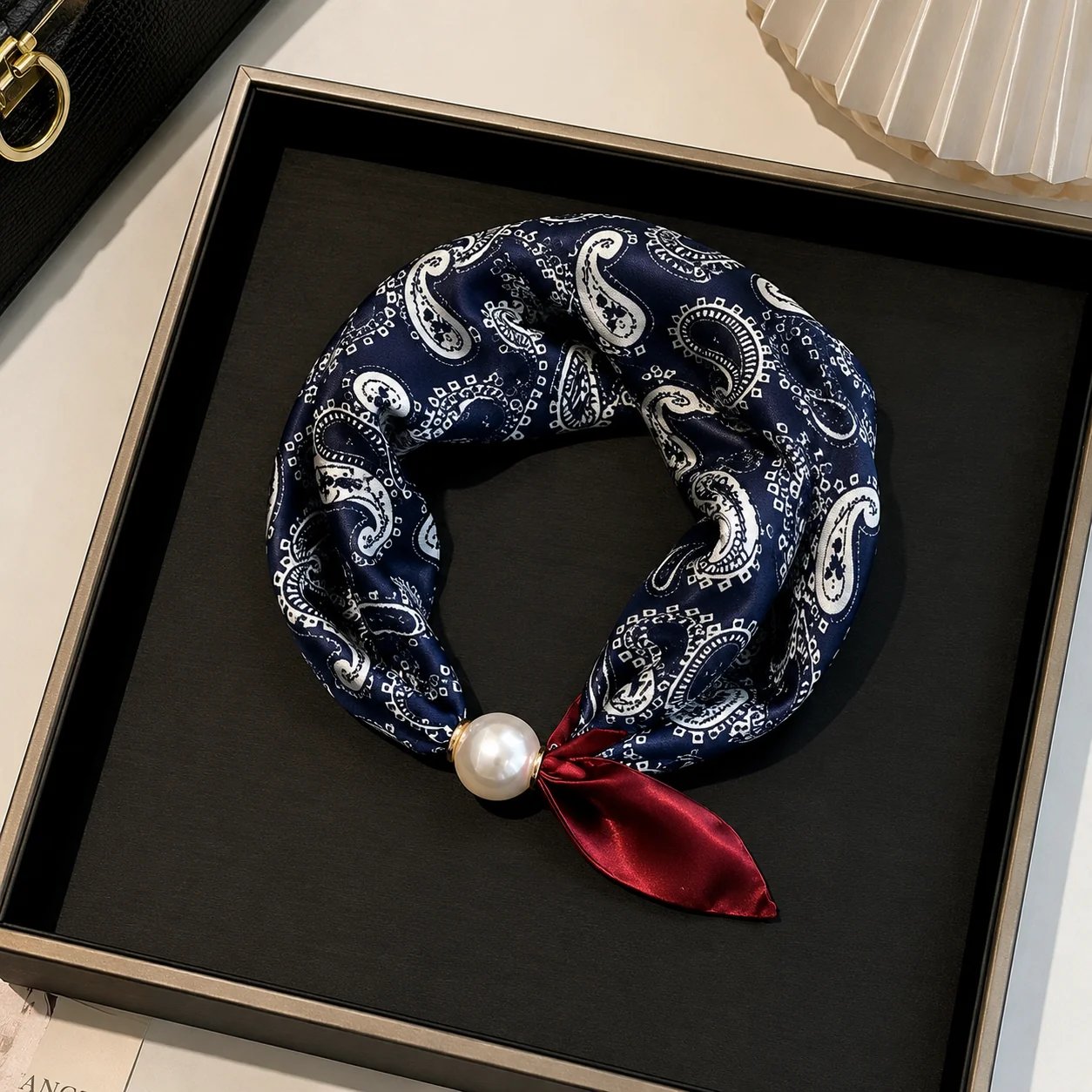 🏆25K+ SOLD 🔥2026 HOT SALE ✨ Effortless Glamour: Pop-On Pearl Necklace Scarf 🧣