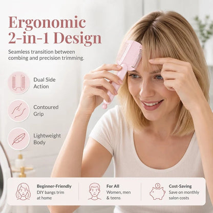 📢📢49% OFF !! Buy 2 Get 1 Free⏰DIY Hair Thinning Comb – Adjustable Blade & Beginner-Friendly Design