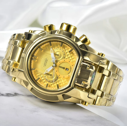 Large dial compass sports watch⌚️Fashion Casual Stainless Steel Wristwatch