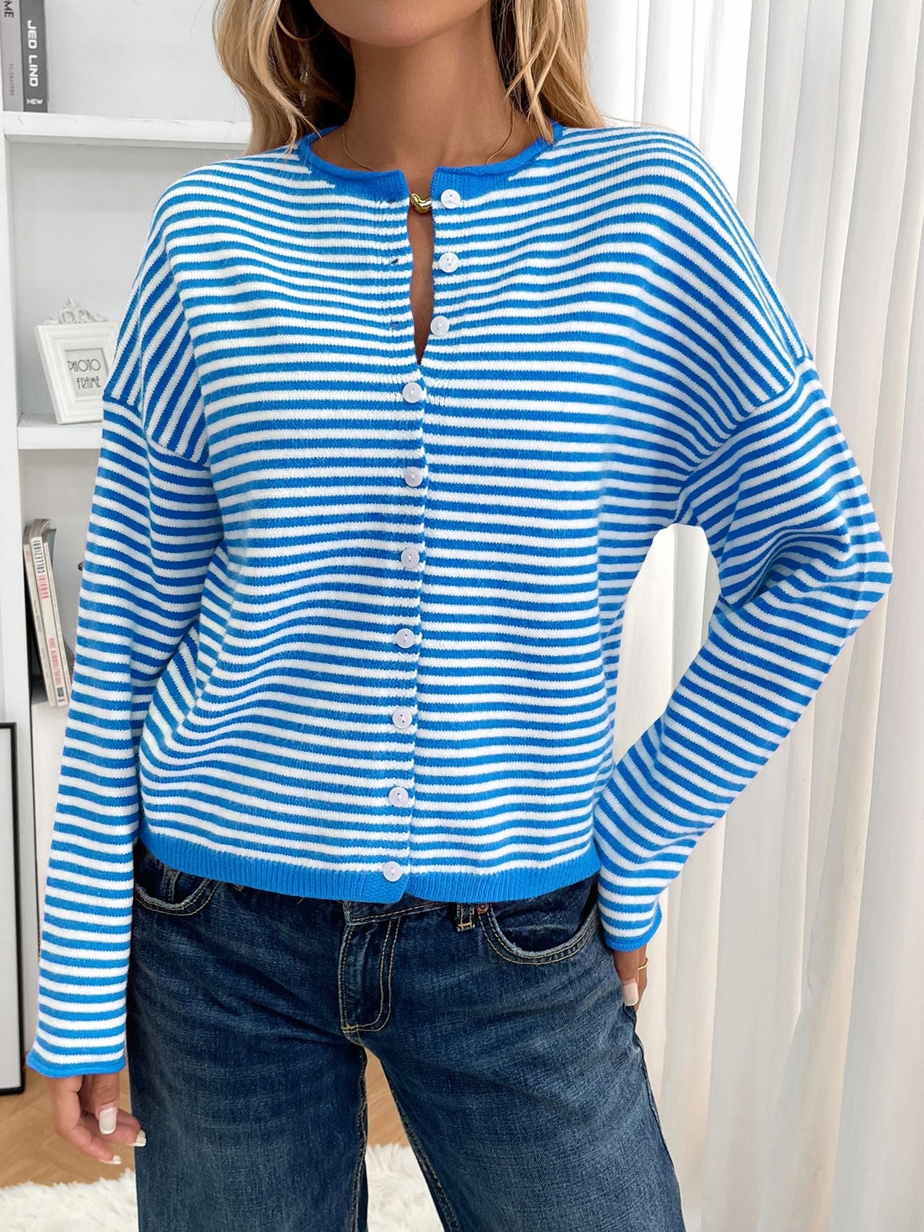 Striped Knit Cardigan