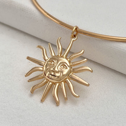 Soléa Vintage Sun Pendant Necklace