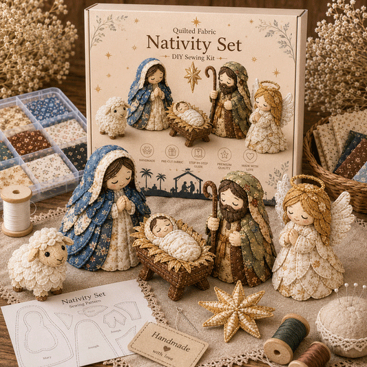 🔥LAST DAY 50% OFF -✨ DIY Patchwork Nativity Scene Sewing Kit