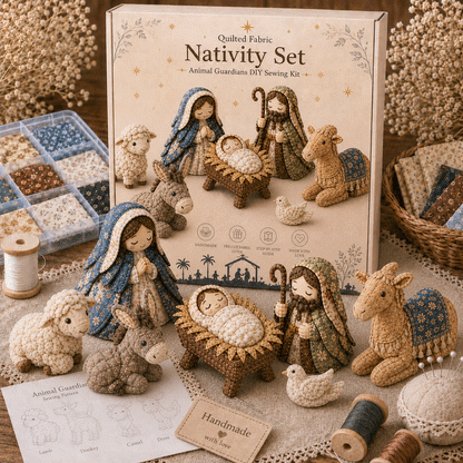 🔥LAST DAY 50% OFF -✨ DIY Patchwork Nativity Scene Sewing Kit