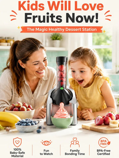 🍦 Healthy Fruit Ice Cream Maker | 100% Natural Dessert | No Sugar Added | BPA-Free | Kids Safe 🍓