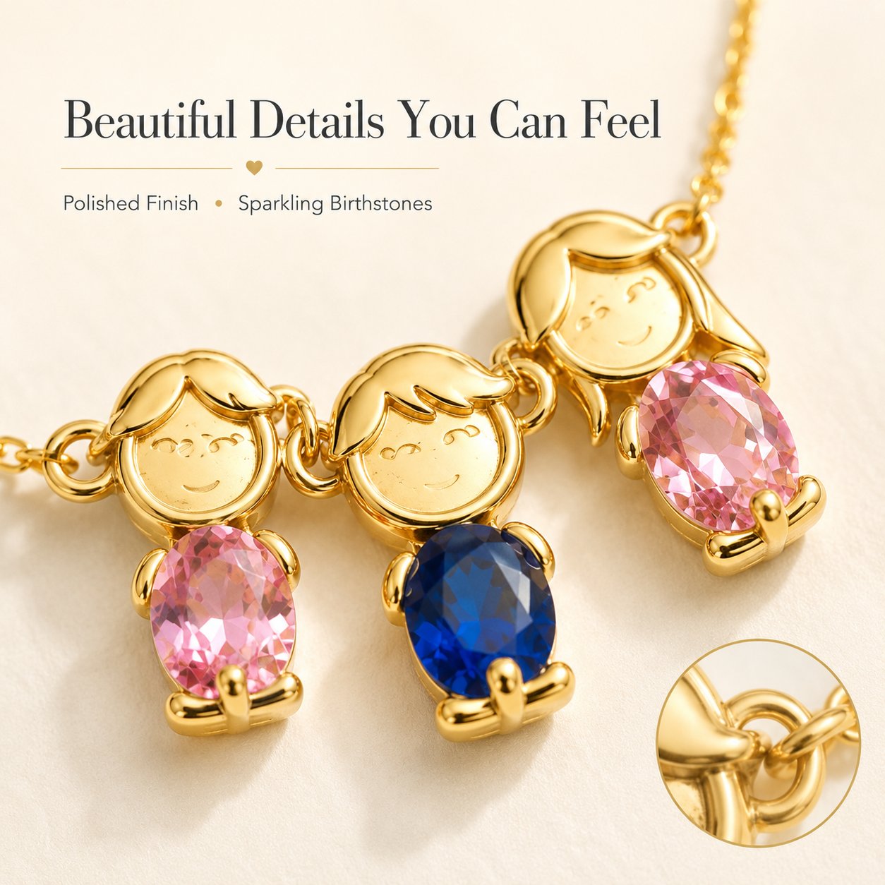 Custom Family Birthstone Necklace