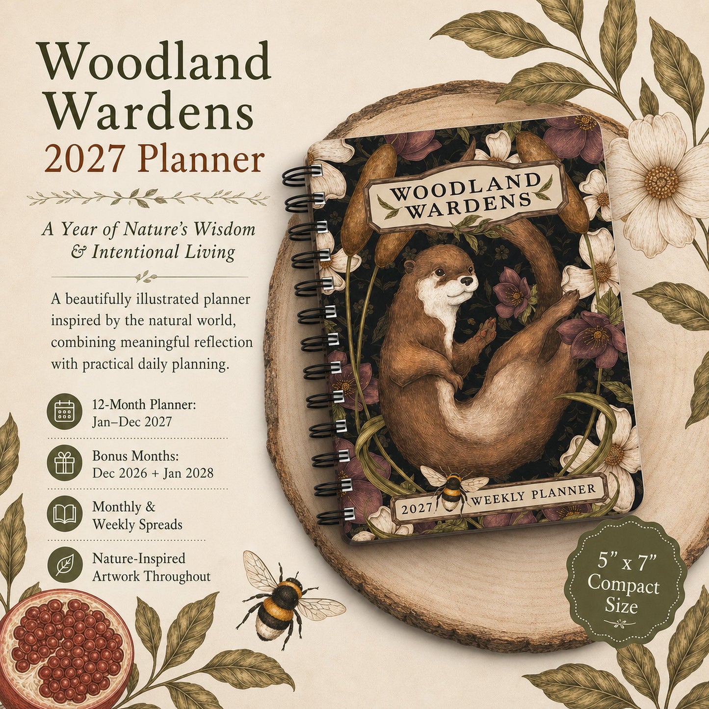 🌙 Woodland Warden 2027 Planner – A Year of Nature's Wisdom & Intention