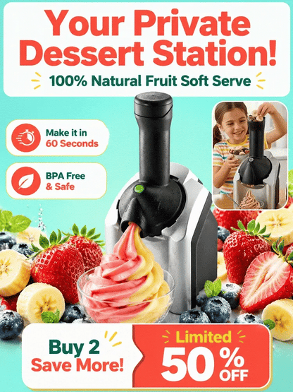 🍦 Healthy Fruit Ice Cream Maker | 100% Natural Dessert | No Sugar Added | BPA-Free | Kids Safe 🍓