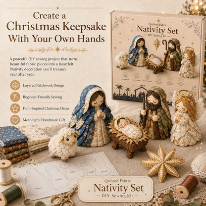 🔥LAST DAY 50% OFF -✨ DIY Patchwork Nativity Scene Sewing Kit