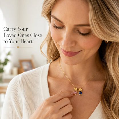 Custom Family Birthstone Necklace