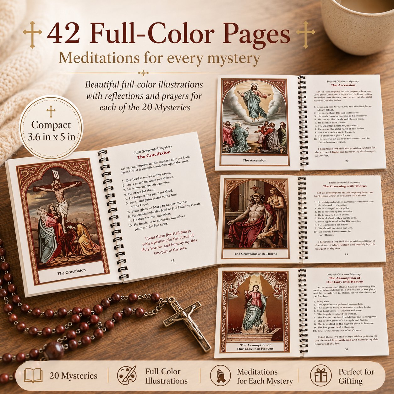 🔥LAST DAY 50% OFF - ✝️Pocket Size Rosary Meditation Book❤️The Rosary The Prayer That Saved My Life